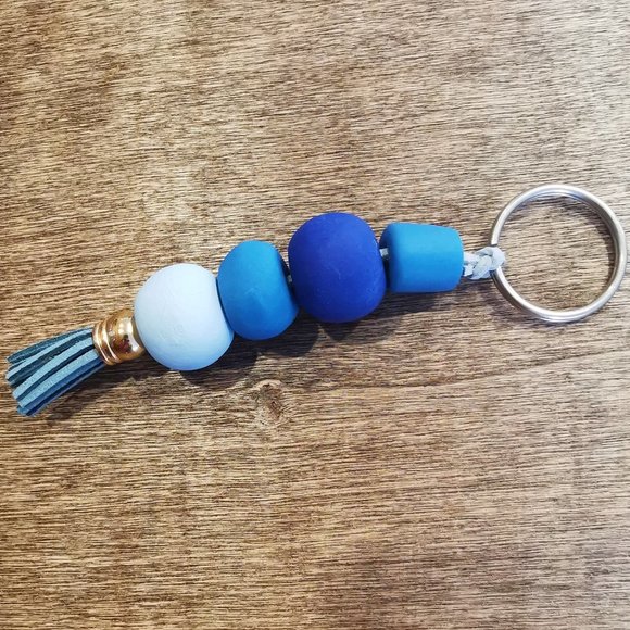 Handmade Blue Keychain - Picture 1 of 3